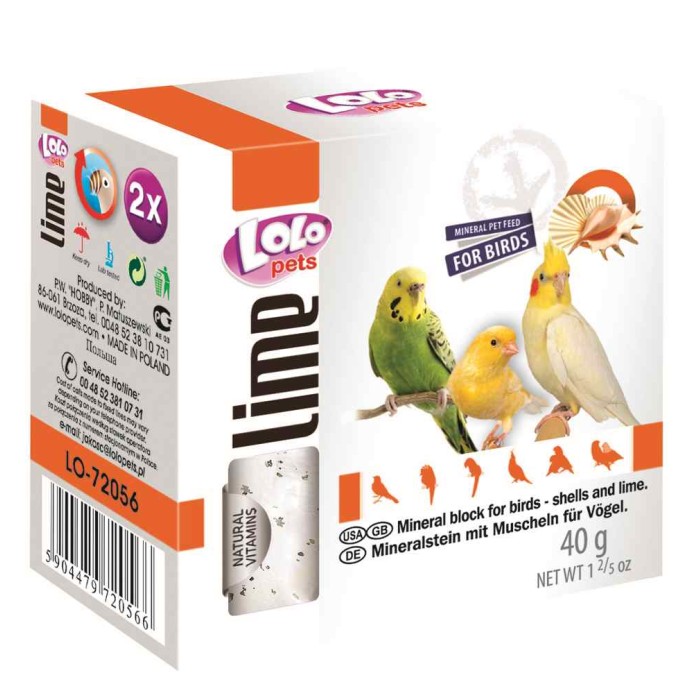 Lolopets Мел для птиц мюсли  40 г
